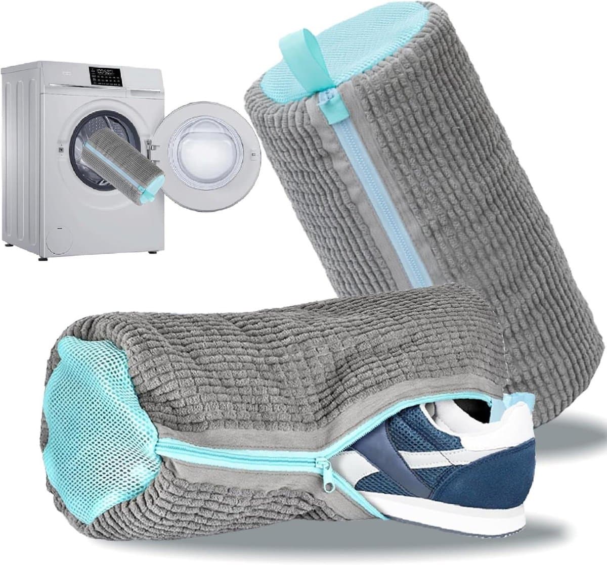 Schoen Waszak - Sneaker Reiniger - Schoenen Wassen - 360 Graden Reiniging - 2 Stuks - Grijs