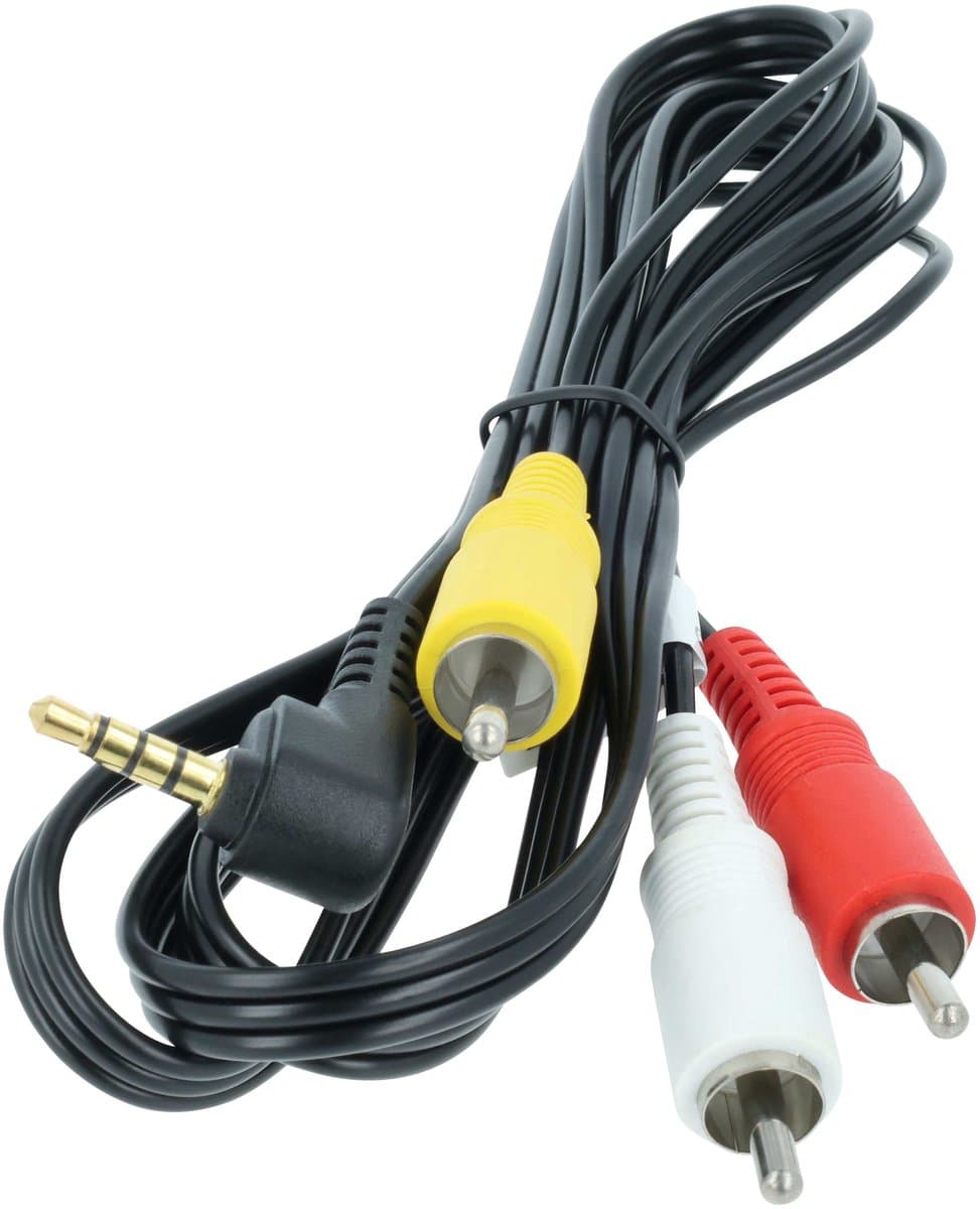 vhbw Audio Video Composietkabel compatibel met Sony CCD-TRV281E, CCD-TRV408, CCD-TRV408E, CCD-TRV418, CCD-TRV418E camera, digitale camera - AV-kabel