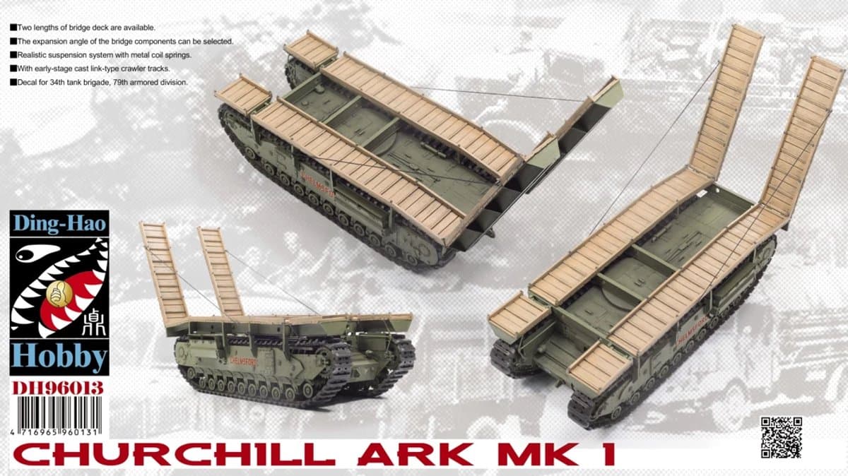 AFV Club Modelbouwpakket Militaire voertuigen - DH96013 Churchill ARK Mk.I Bruggenlegger WWII - Brits Bruggenlegvoertuig Plastic - 1:35 - Modelbouw