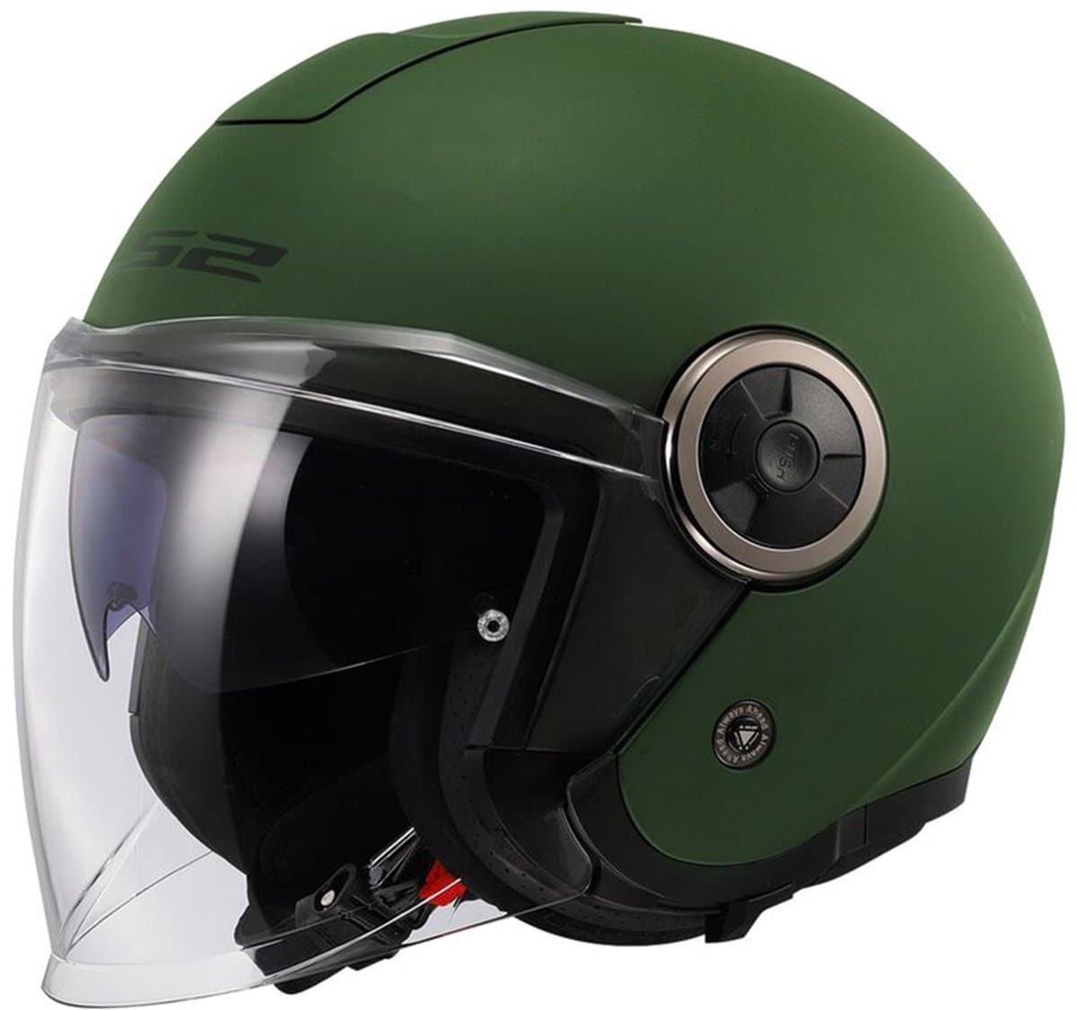 LS2 OF620 Classy Solid Mat Legergroen Jethelm - Maat S - Helm