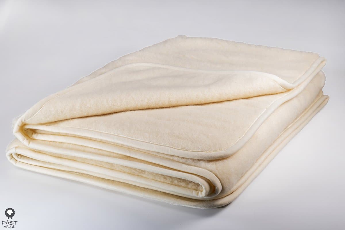 FAST WooL - wollen deken - 160/200 - ecru