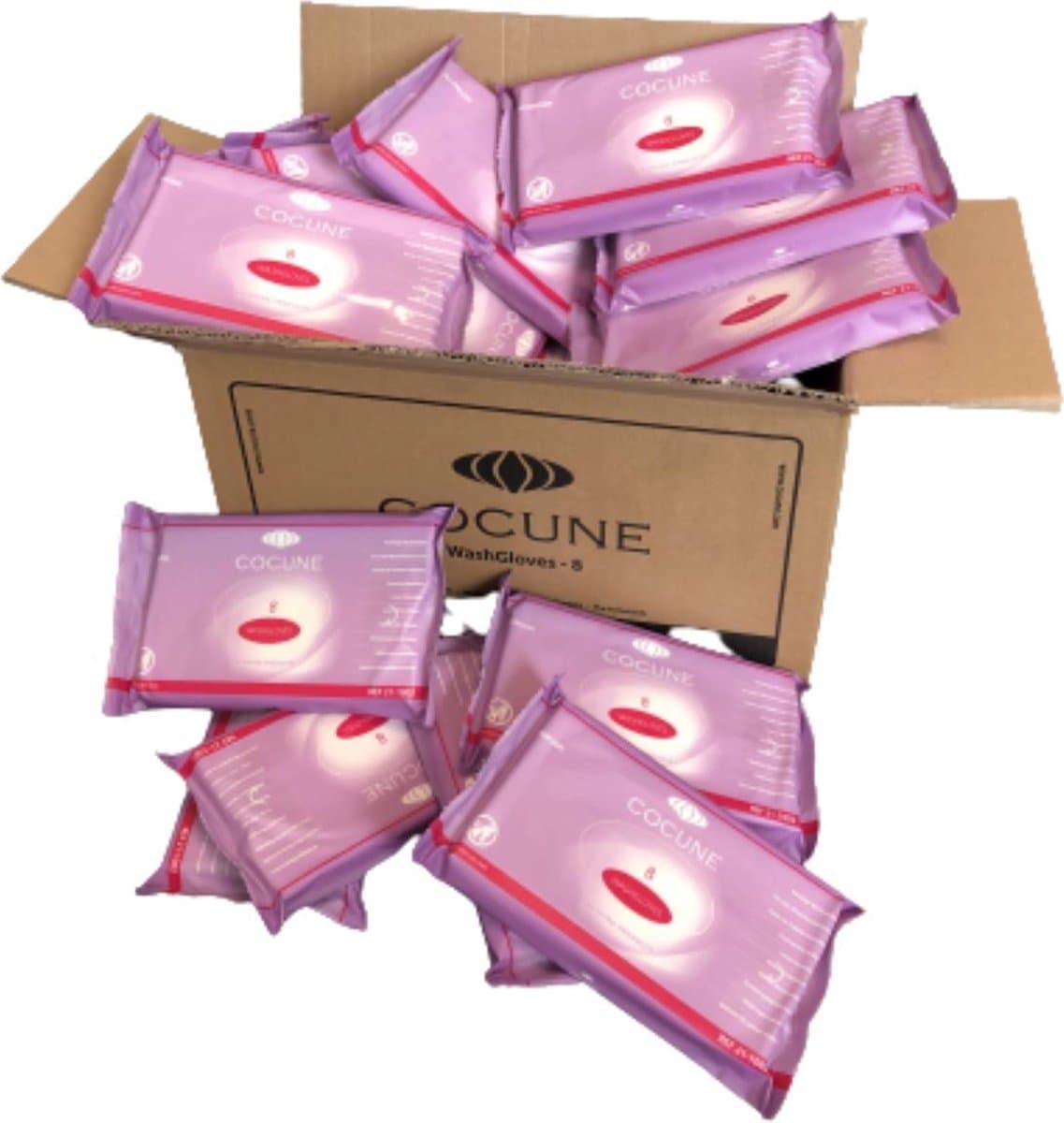 COCUNE VOORDEELDOOS vochtige frisse washandjes > geurloos/neutraal (200 doekjes! = 25 PAKJES VAN 8ST)