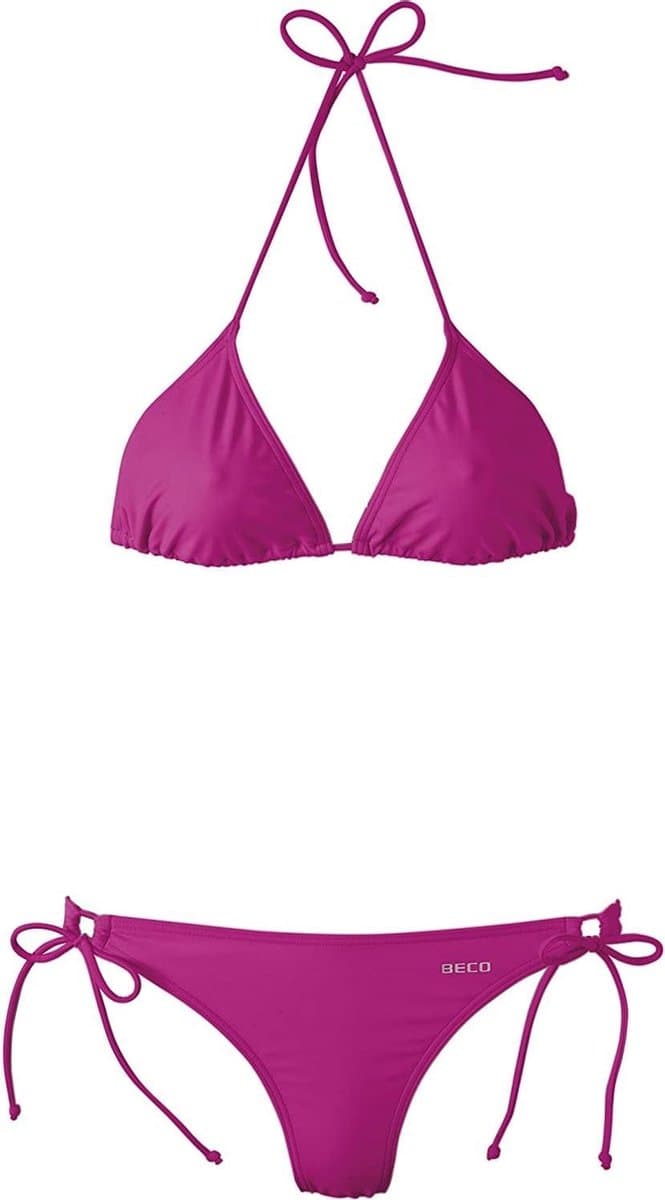 BECO Triangelbikini - Dames - Polyamide/elastaan - Roze - Maat 34