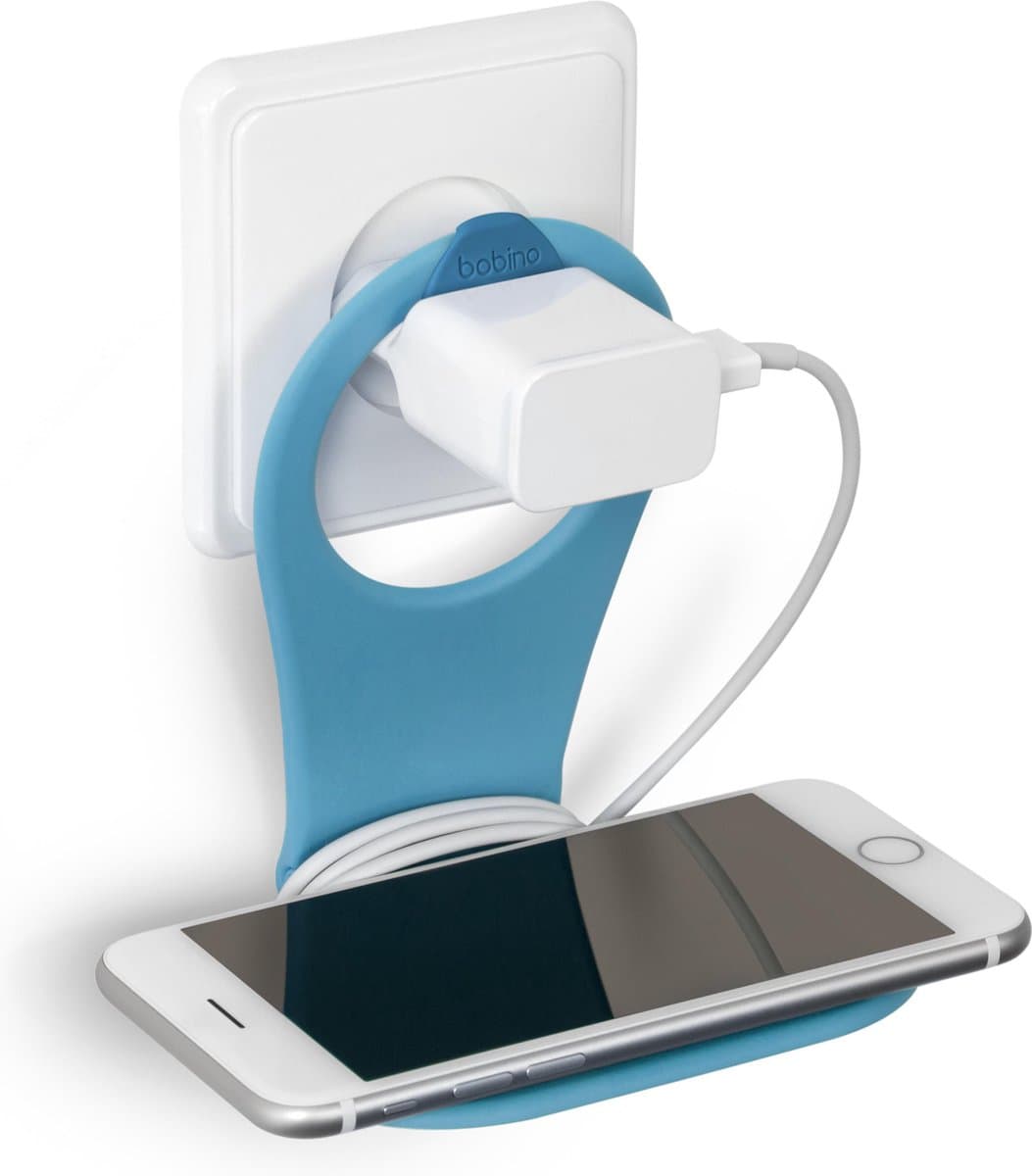 Bobino opvouwbare telefoon houder voor opladen - Turquoise