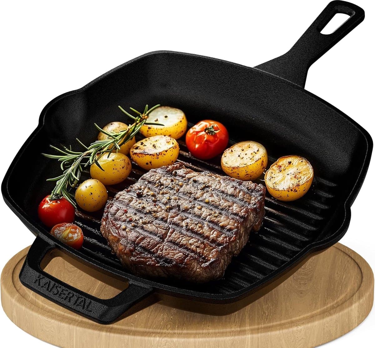 MKSS® Gietijzeren Pan Bbq - Gietijzeren Skillet - Grillplaat