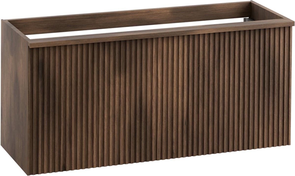 Ben Linea Wastafel Onderkast - 120x45x55 cm - Eiken Grijs - Badkamerkast - Wastafelmeubel met Uitsparing