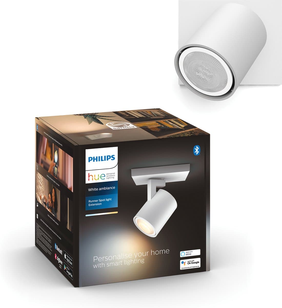 Philips Hue Runner opbouwspot White Ambiance - 1 Spots - Wit