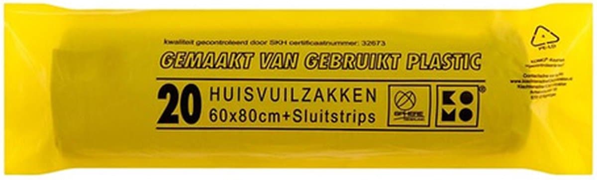 Komo - Huisvuilniszakken 60L - 3x 20 stuks