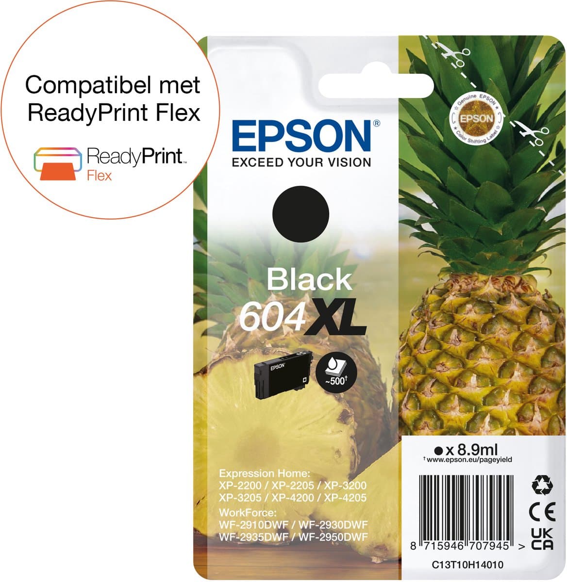 Epson 604XL inktcartridge 1 stuk origineel hoog (XL) rendement zwart