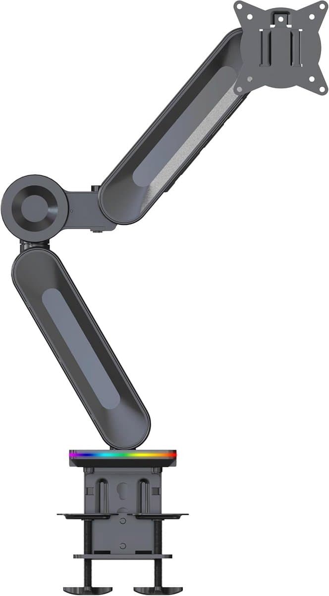 Ergonomische Enkele Monitorarm met Gasveer voor Grote Schermen tot 44 Inch en 15 kg