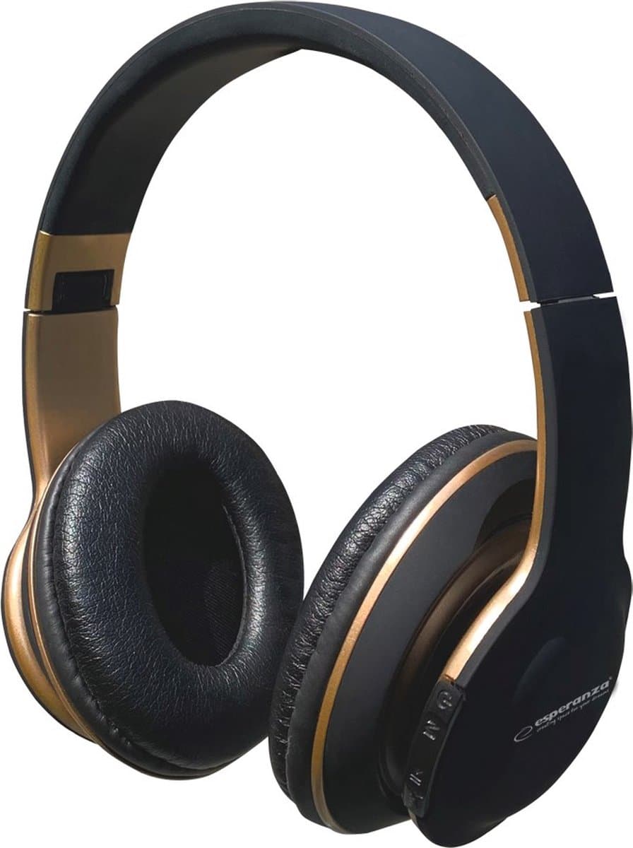 Esperanza EH220 Bluetooth hoofdtelefoon met hoofdband, zwart