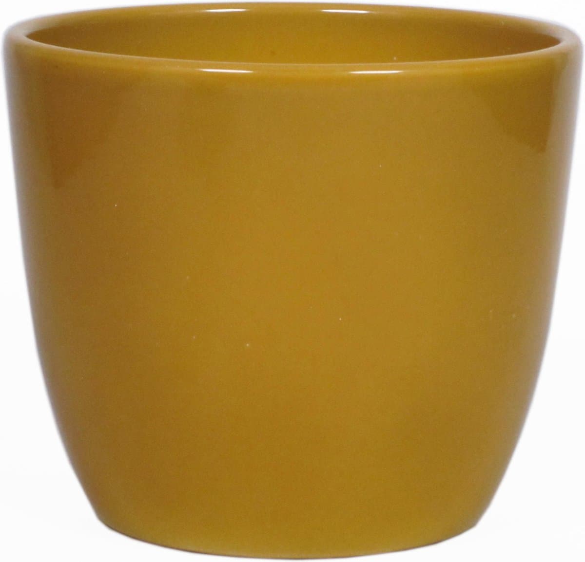 Floran Plantenpot - okergeel - glanzend - keramiek - 19 x 17 cm - plantenpotten binnen