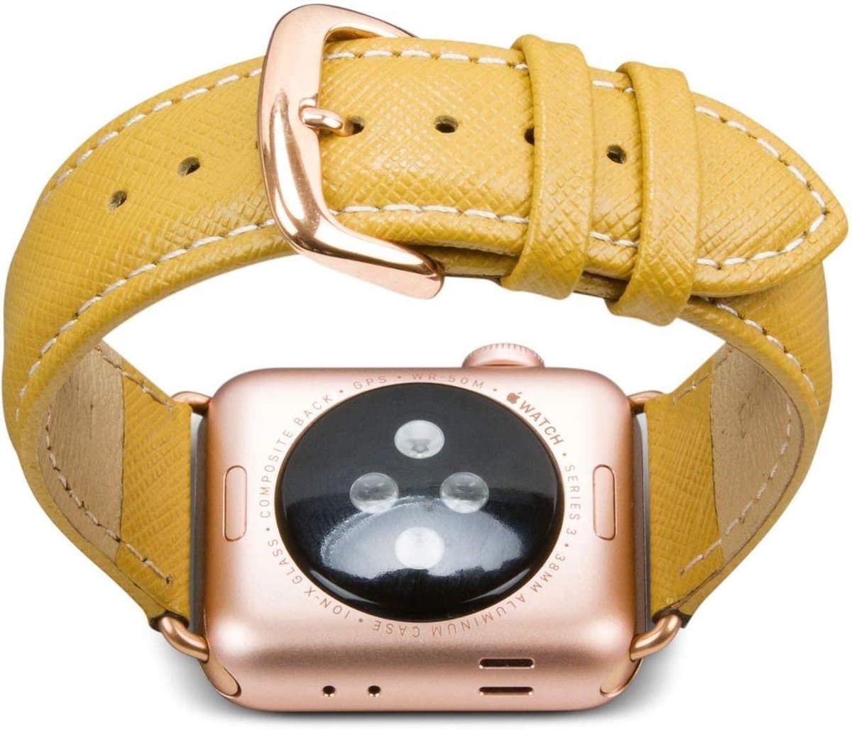 DBramante 1928 Horlogeband Madrid Apple Watch 38/40mm Leren Geel