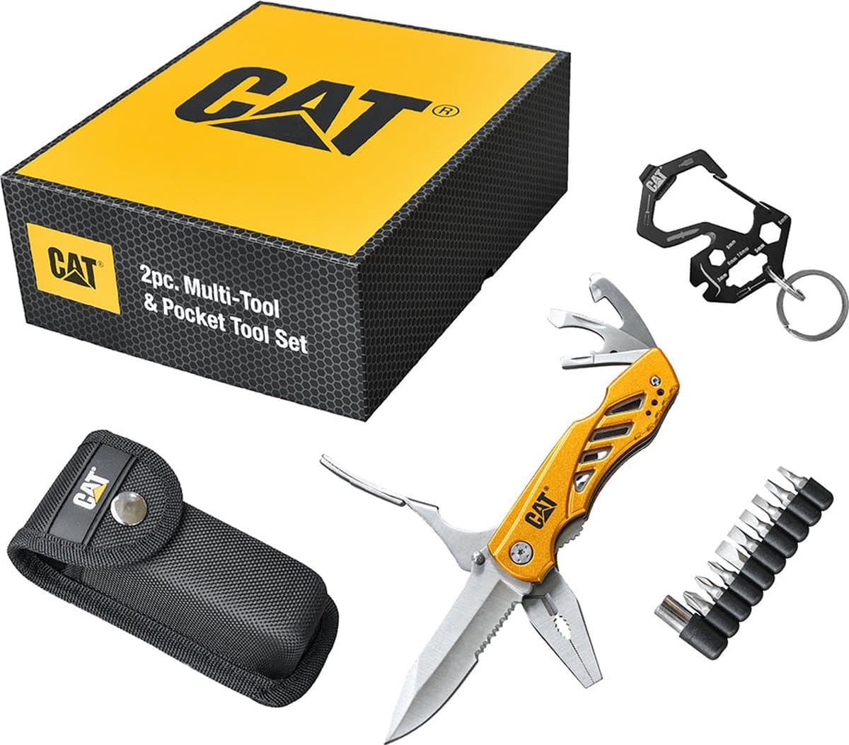 Caterpillar Gereedschap - Multifunctionele set, mes, sleutelhanger, zaak CT240364