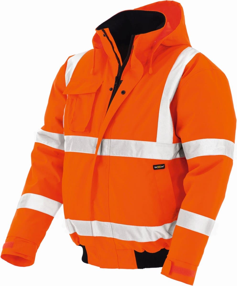 teXXor Warn-Wetterschutz-Pilotenjacke Whistler Leuchtorange-XL
