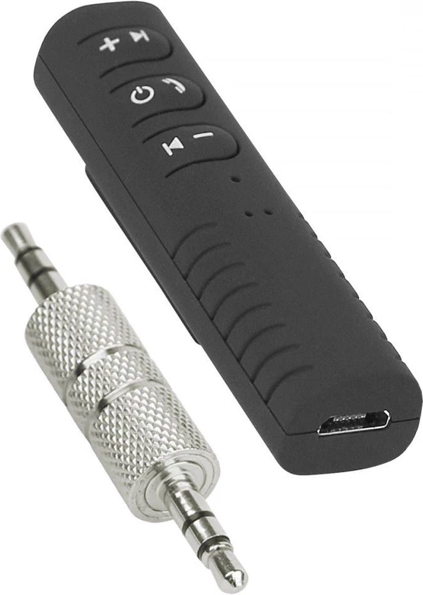 Fontastic 252686 Bluetooth ontvanger - 3.5mm jack - Micro USB - ingebouwde Microfoon - Zwart