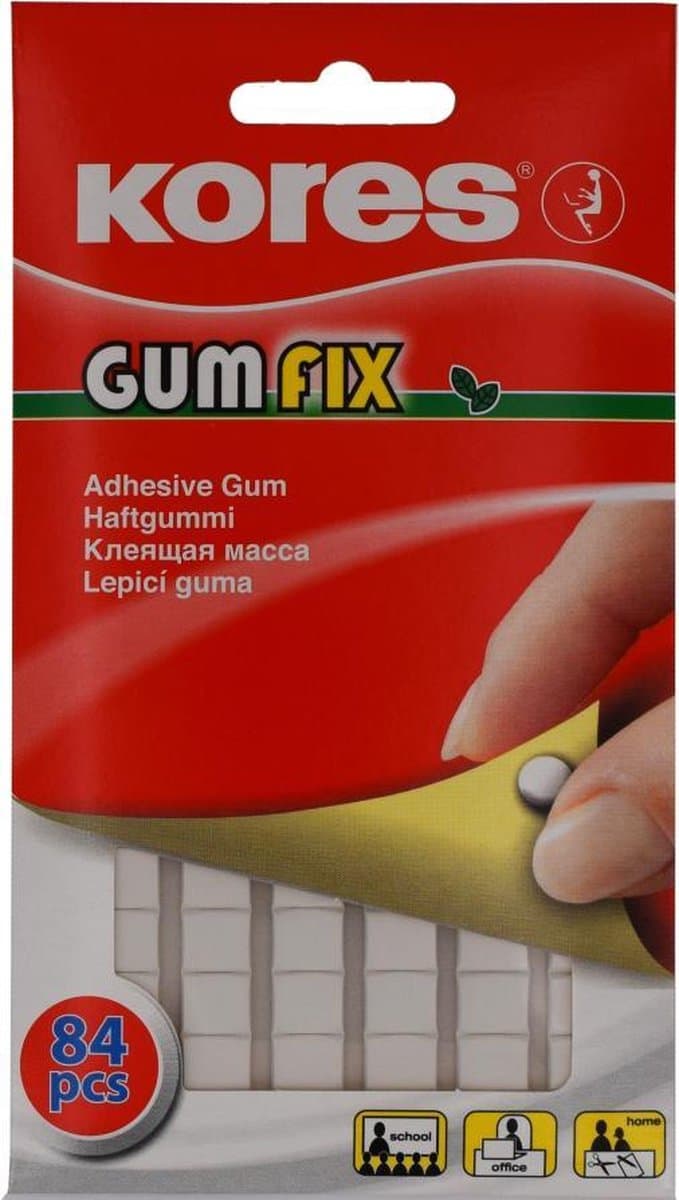 Kores Gumfix - 84 kneedbare bevestigingspads kleefgum