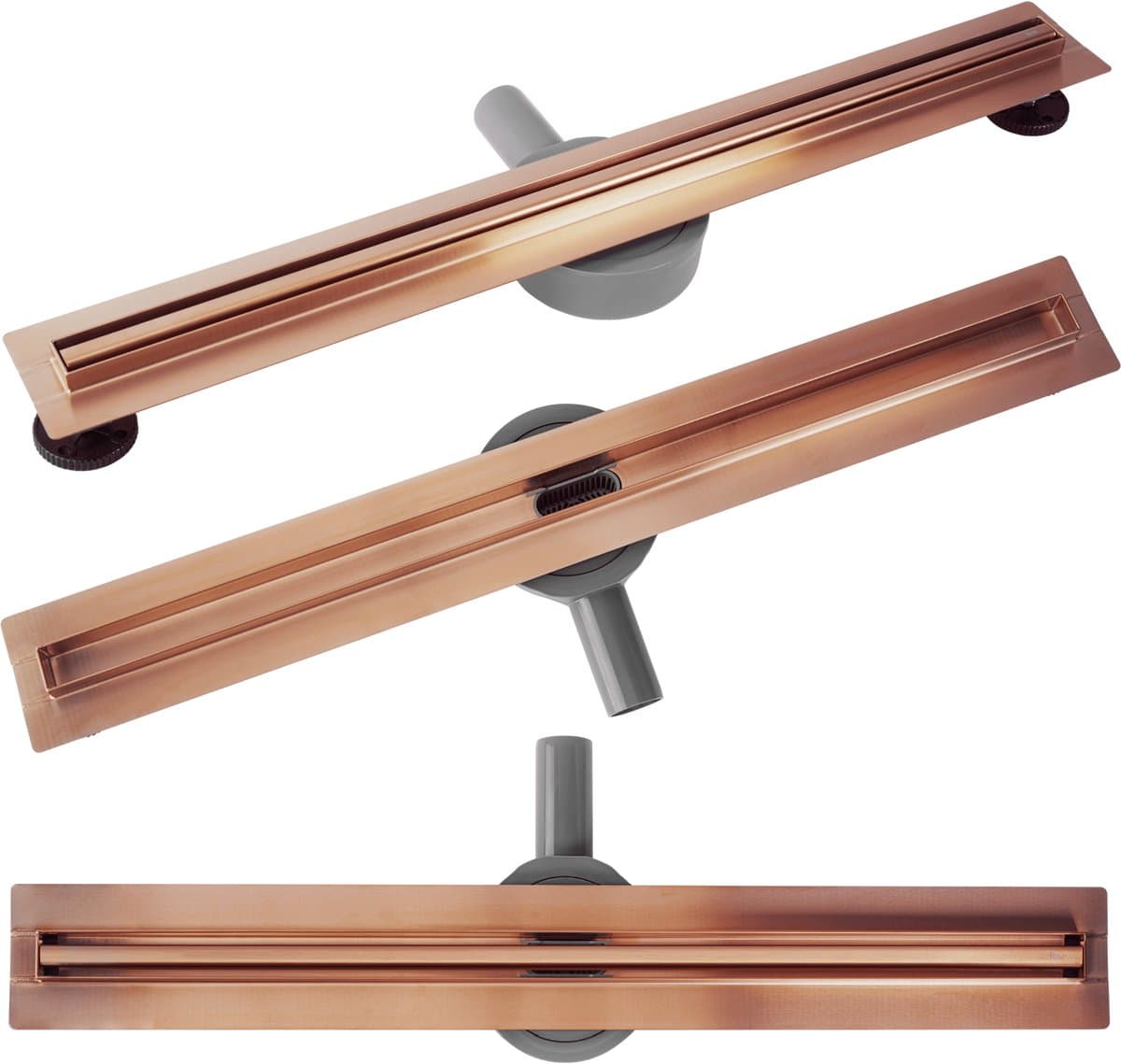 Rea Neox Slim Pro - Lineaire Afvoer - Douchegoot - Geborsteld Koper - 60Cm