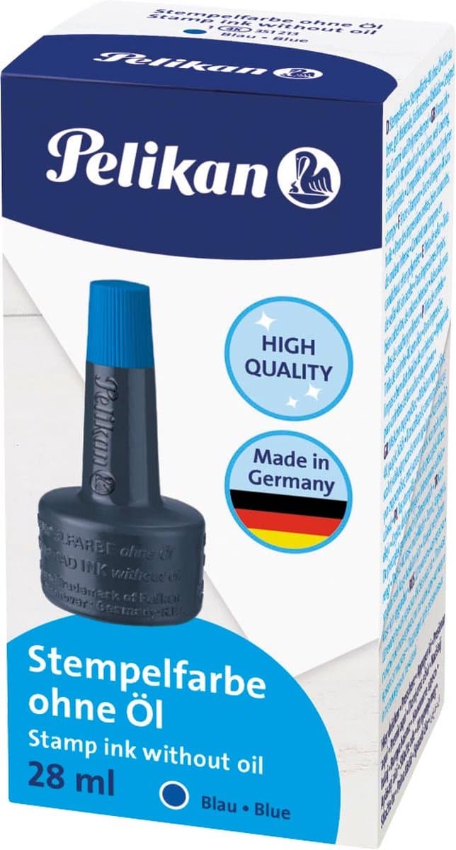 Pelikan stempelinkt zonder olie blauw 28ml
