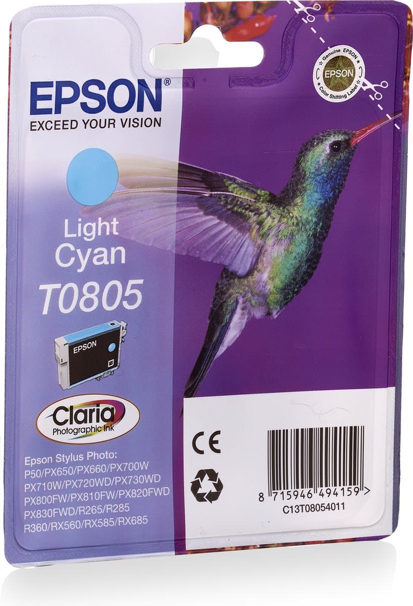 Epson T0805 - Inktcartridge / Licht Cyaan