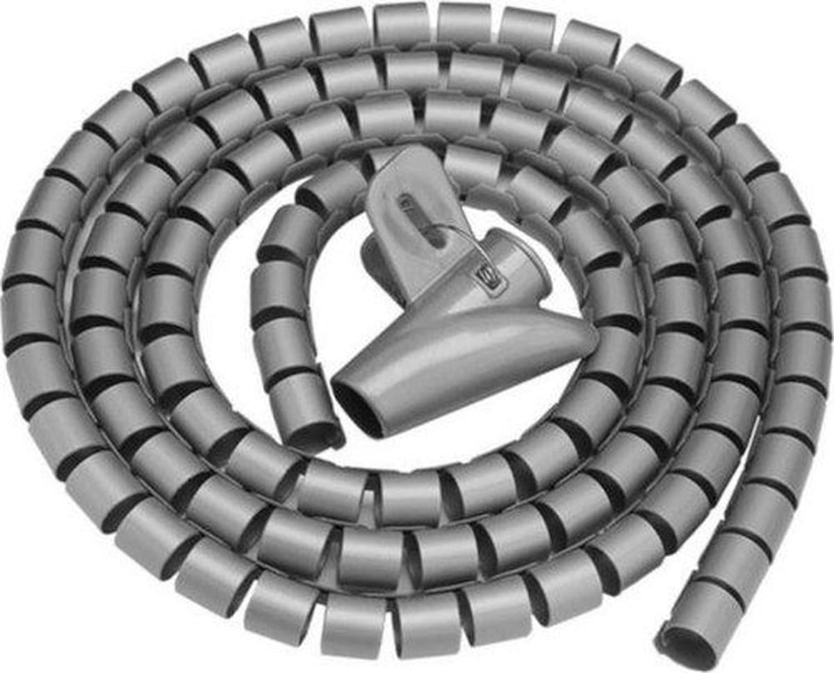 Tack Ritsslang - Ø16mm - Spiraalslang - Kabels Wegwerken en Beschermen - 2 meter - Zilver