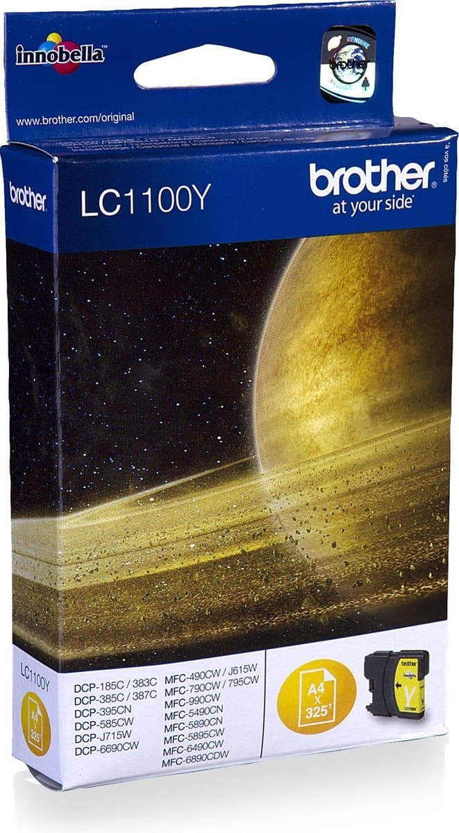 Brother LC1100Y inktcartridge 1 stuk(s) origineel geel