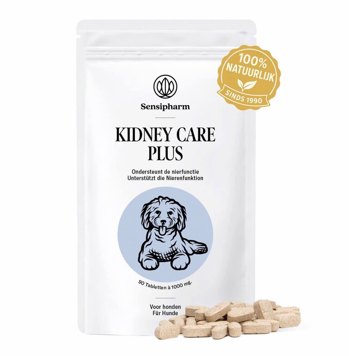 Sensipharm® Kidney Care Plus Hond - Natuurlijk Nier Supplement bij oa Nierfalen - 90 Tabl.