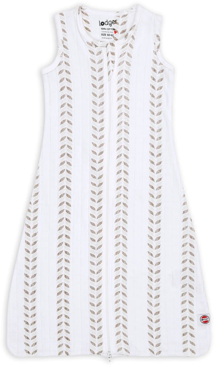 Lodger Hopper - Baby zomerslaapzak - hydrofiel - Creme - 62cm - 0.3 TOG - Biologisch katoen