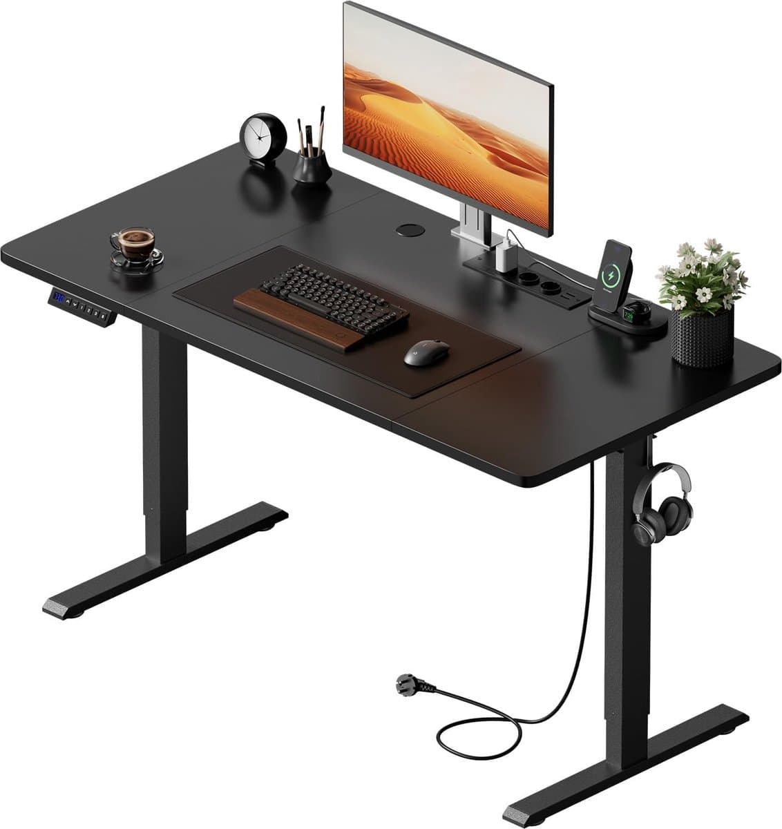 Zit Sta Bureau Elektrisch - Game Bureau - Verstelbaar - Zwart