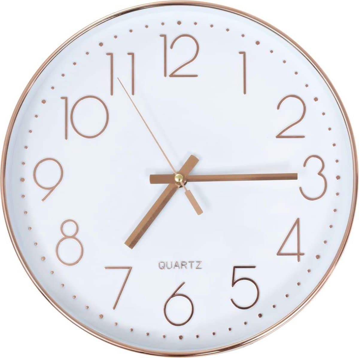 vidaXL - Wandklok - 30 - cm - roségoud