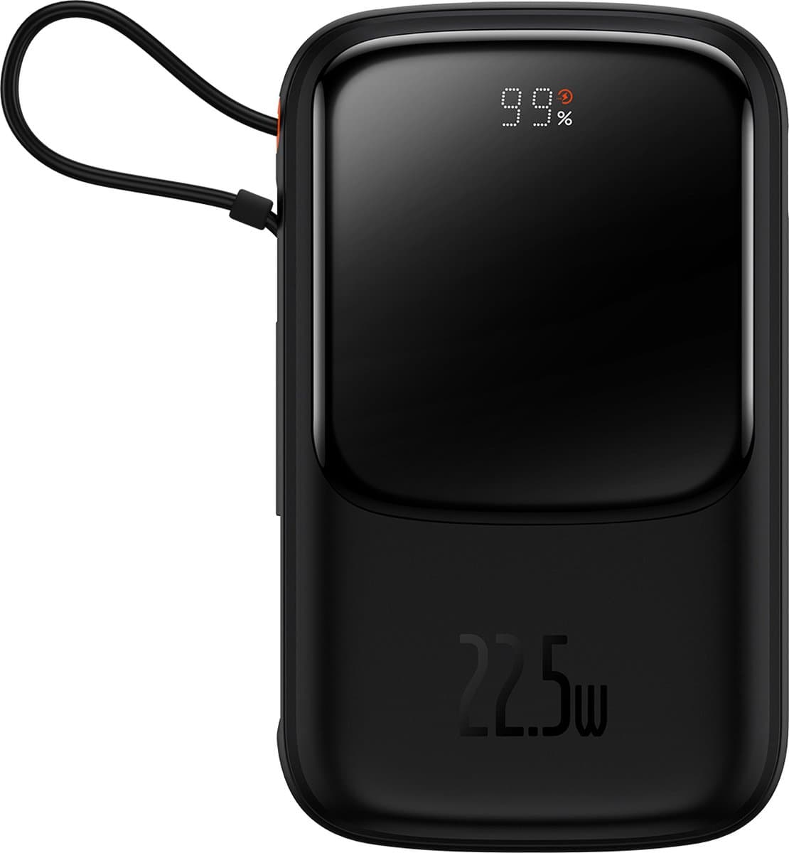 Baseus - Powerbank 10000 mAH - 1x USB en 1x Type-C aansluiting - Incl. Type-C kabel - Led Display - 22.5W - Zwart