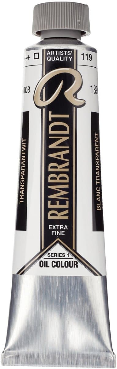 Rembrandt Olieverf Tube 40 ml Transparantwit 119