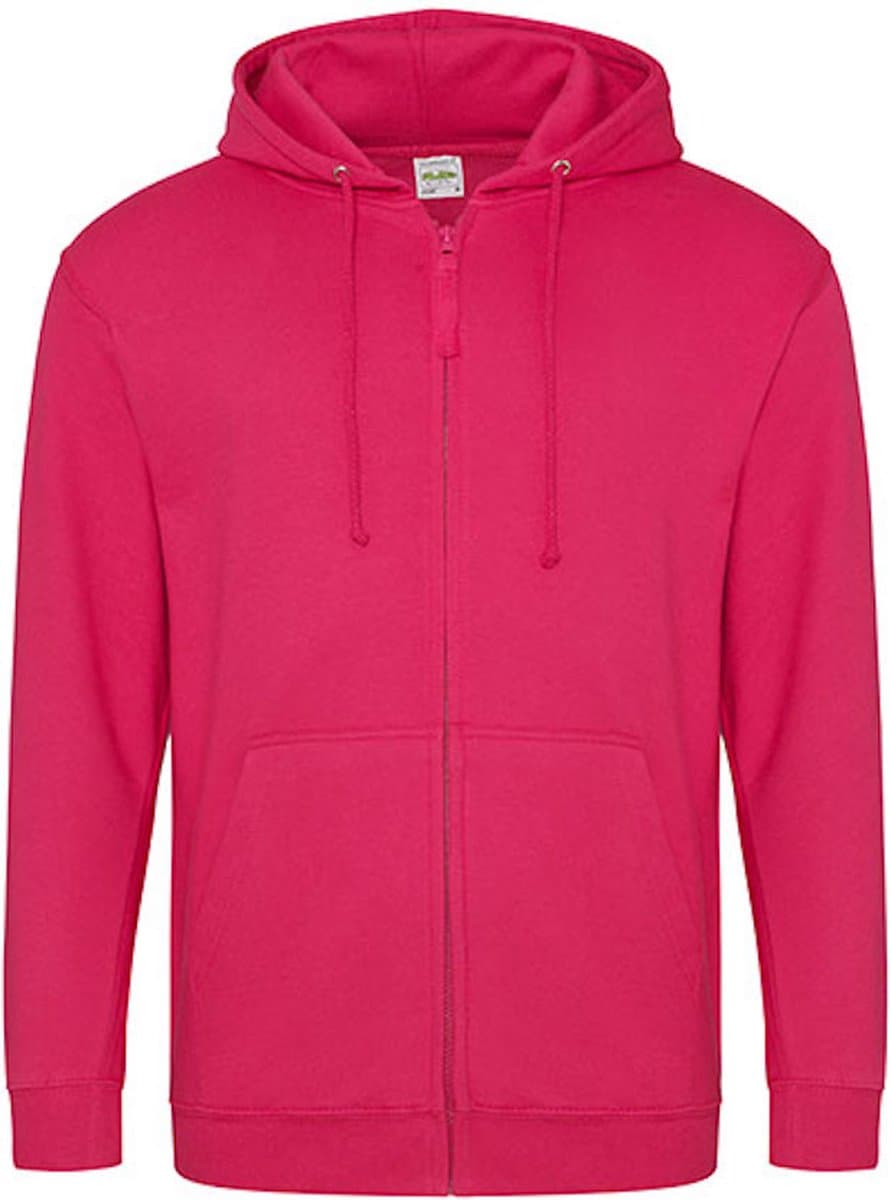 Vegan Hoodie met ritssluiting en capuchon Hot Pink - XL