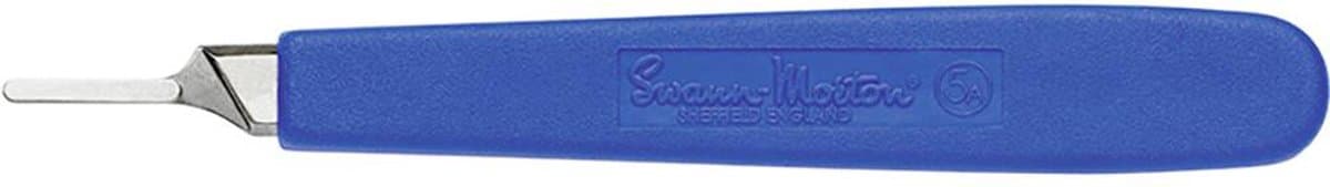 Mesgreep 130 mm Nikkel, Kunststof Blauw 1 stuk(s)