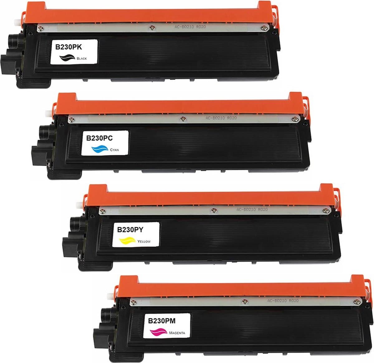 Brother TN-230BK/C/M/Y Set 4-pack Toner - Zwart Cyaan Magenta Geel 2200 pagina's - TN-230BK compatible TN-230BK alternatief - HL-3040CN HL-3070CW MFC-9120CW MFC-9320CW - Brother inktcartridge