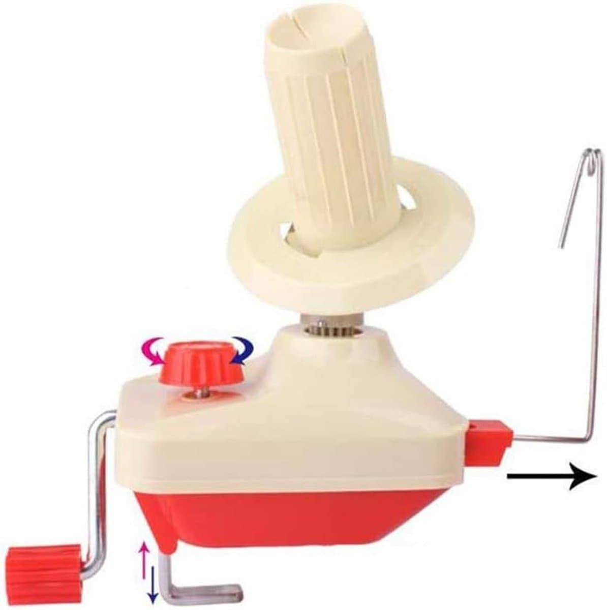 Draagbare Handmatige Wol Winder voor Snel Opwikkelen van Garens, Ideaal voor Breien en Haakprojecten, Beige en Rood
