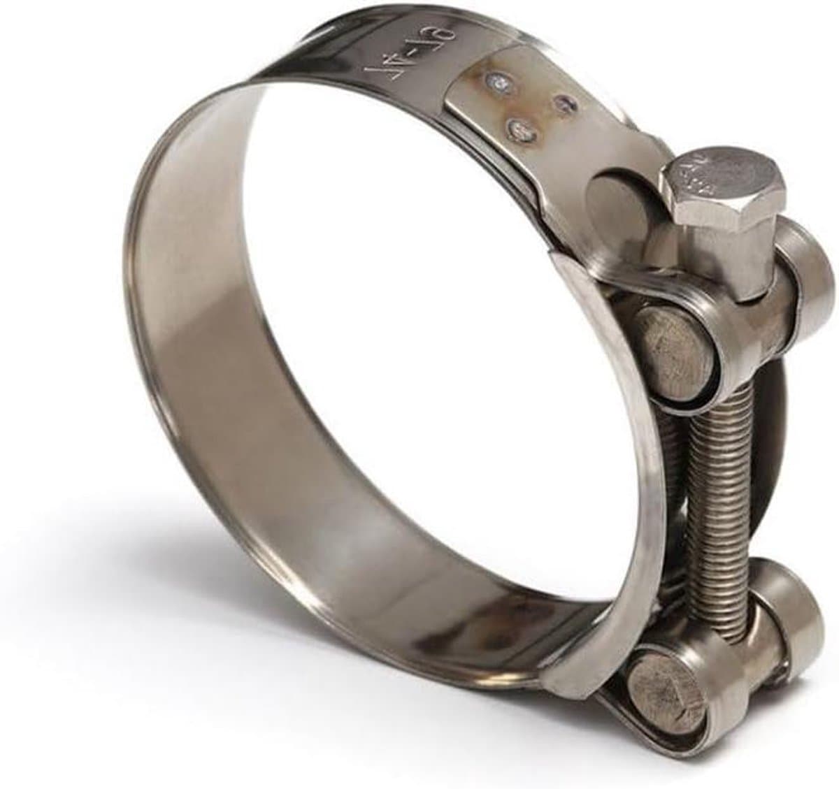Uitlaatklemmen - Slangklem - Motoronderdelen - Roestvrij staal - 36-39mm - Zilver