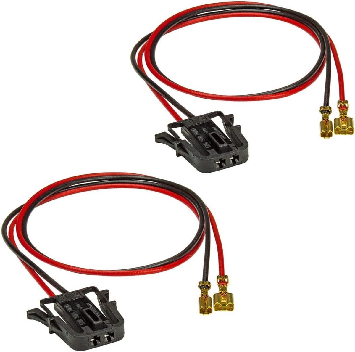 Luidsprekeradapter Set - Tweeter Adapter - Auto Audio Installatie - DIN naar Platte Stekkers - 2 Stuks - Zwart