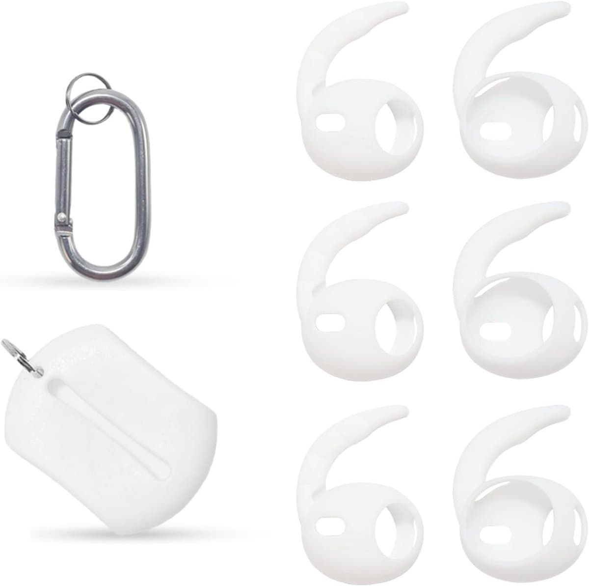 Siliconen oorhangers voor AirPods Pro (3e generatie) - 3 paar vervangbare oordopjes, zachte pasvorm, geluidsreductie en opbergdoos inbegrepen