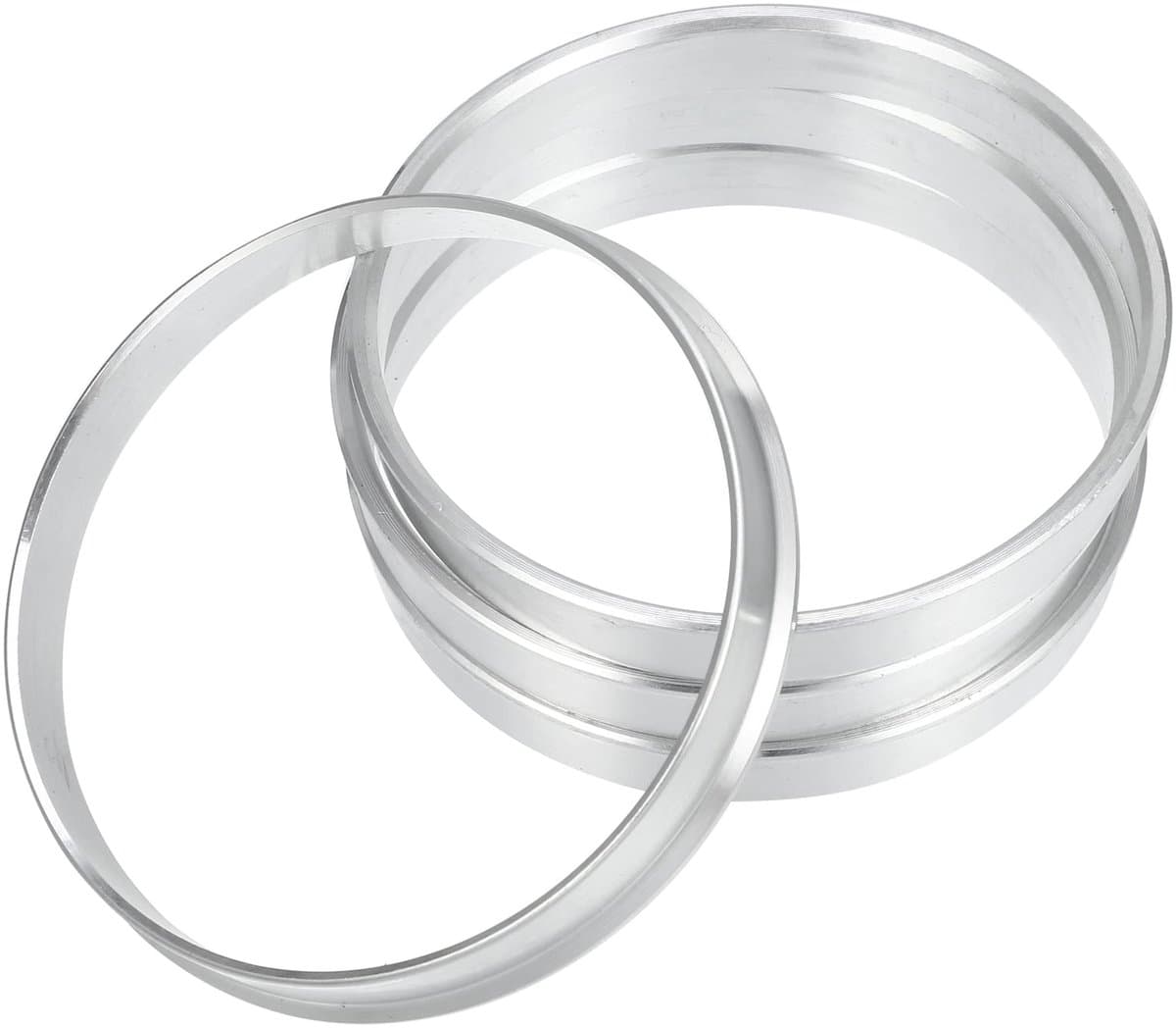 VT Goods - Hub Centric Ring - Aluminiumlegering - Verbetert pasvorm - Silver Tone - Vermindert trillingen - Voor auto wielen - Geschikt voor diverse..