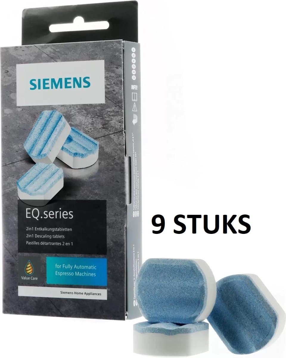Ontkalkingstabletten voor volautomatische koffiemachines - EQ Series - 2in1 - 9 x 36gr