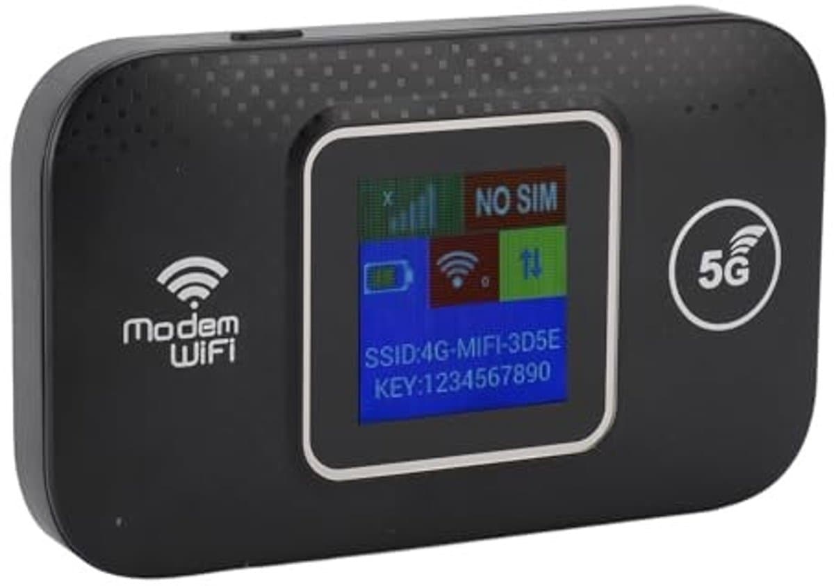 Allecto - 4G Mobiele WiFi-hotspot - Draagbare WiFi-router - Lange batterijduur - Zwart - SIM-kaartsleuf - Geschikt voor Europa - Tot 10 gebruikers
