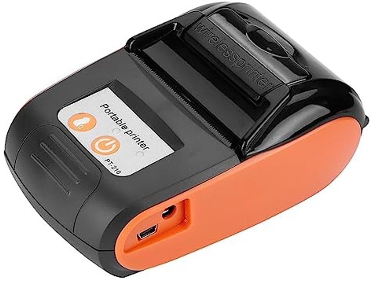 Dailygoody - Bonprinter - Bluetooth - Draagbare thermische printer - 58 mm - Mobiele kassabonprinter - Ideaal voor winkels en evenementen - Compa
