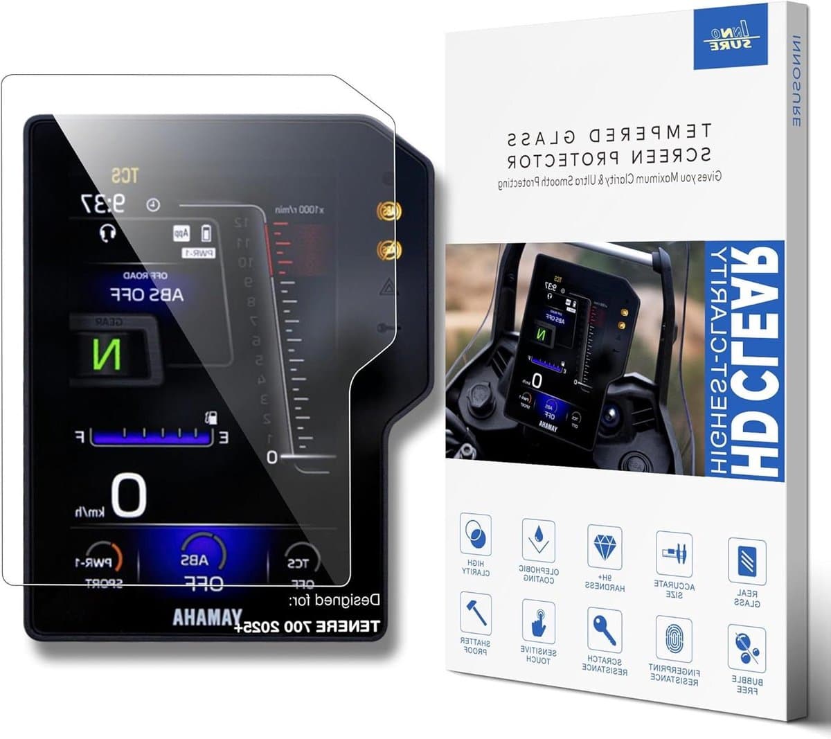 Display Beschermfolie - Scherm Protector - Motor Navigatie - 9H Krasbestendig - 63 Inch - Helder