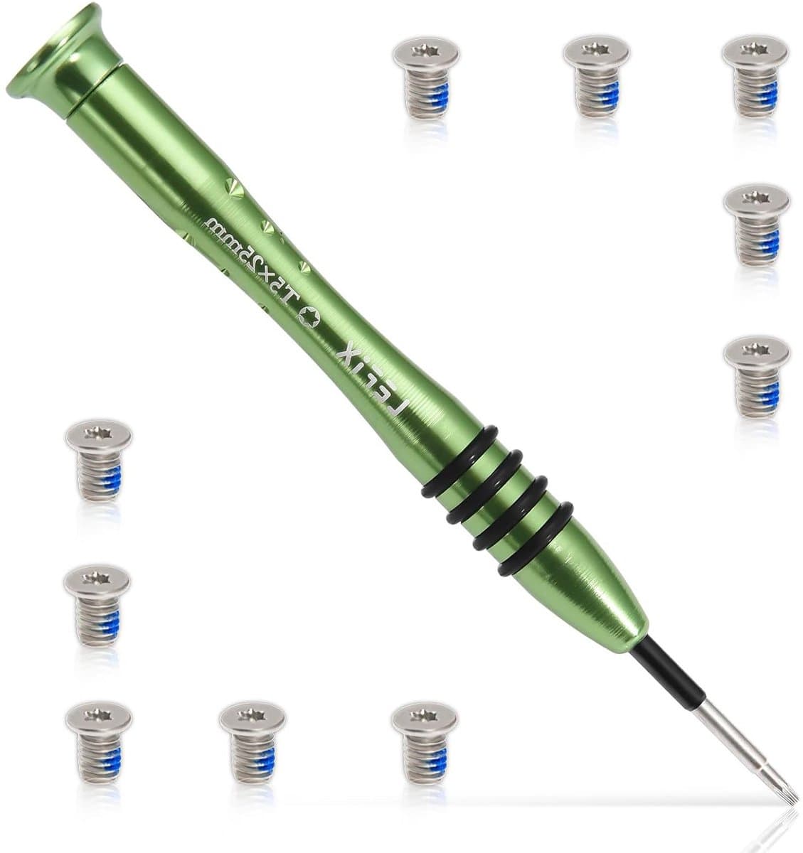 Set van 10 M2.5 x 4 T5 Torx Schroeven voor Dell XPS 17 en Precision Laptops, Inclusief T5 Schroevendraaier, Kleur Zilver