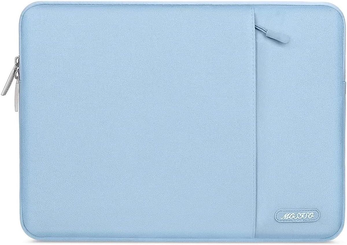 Mosiso beschermhoes/etui voor laptop of notebook, van polyester, waterafstotend, verticaal georiënteerde stijl, lichtblauw (Airy Blue) 13-13,3 inch (33 -33,8 cm)