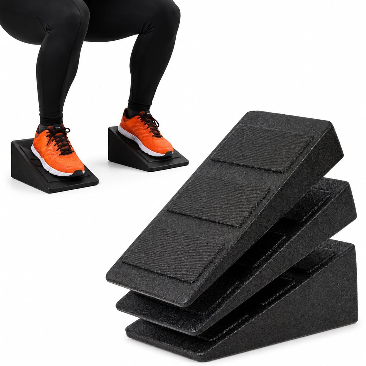 Slant Board - 3 Stuks - Squat block - Anti slip - Stretch board - Incline Board - Balance Board - Squat Wedge