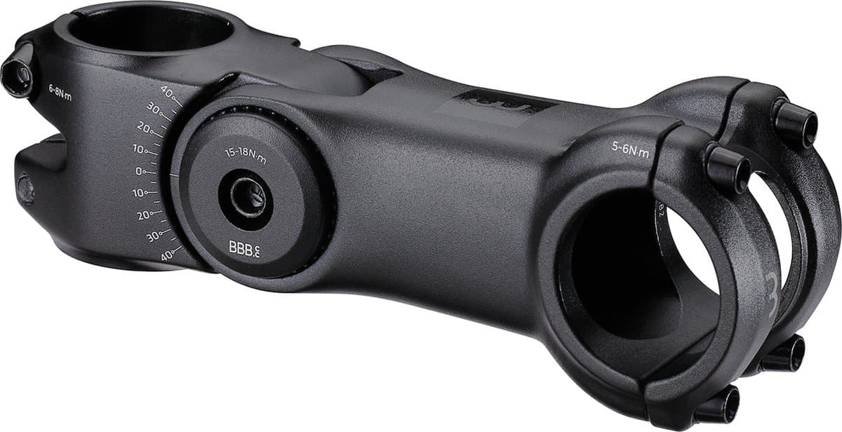 BBB Cycling Stuurpen Verstelbaar - Verstelbare Stuurpen Racefiets, E-bike & MTB - 31.8mm Stuur - -40°/+40° Hoek - HighSix - Zwart - 90 mm - BHS-29