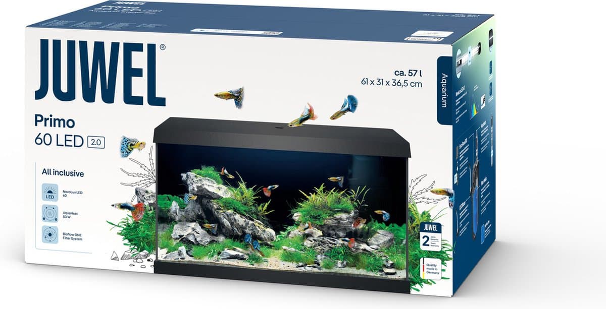 Juwel Primo Aquarium - 61 x 31 x 37 cm - 60 L - Zwart
