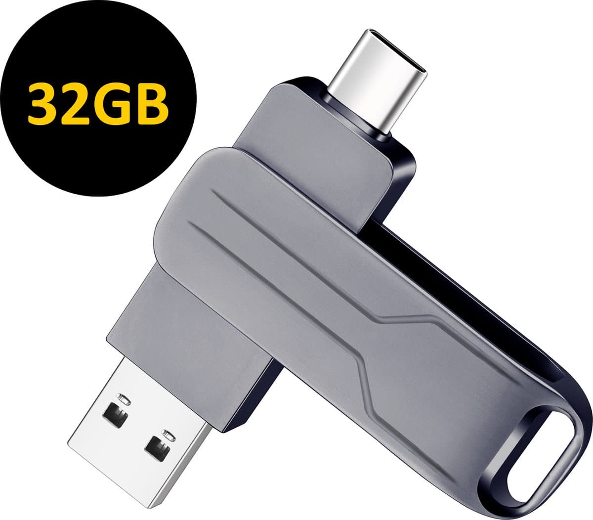 ThunderGold USB Stick 32 GB - USB-Sticks - USB C Stick - USB C en USB A - USB 3.0 - Geschikt voor laptops, smartphones en tablets